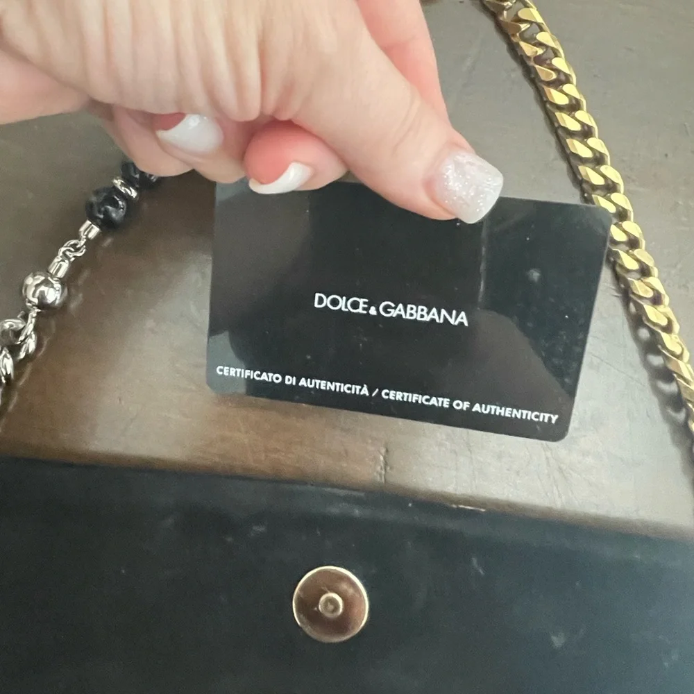 DOLCE & GABBANA EVENING BLACK SUEDE BAG - Picture 3 of 14